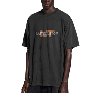 T-shirt Oversize Streetwear LTD-MT1025 di Alta Qualità con Stampa DTG, DTF, Serigrafia o Puff Print Personalizzata a Basso MOQ OEM - Product Image 1