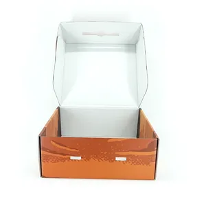 Роскошный изготовленный на заказ картонный Подарочный почтовый ящик для доставки гофрированной бумаги упаковка для одежды картонная коробка с бумажным подарочным пакетом