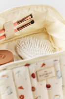 Sacs de créateur floraux, sac à roulettes matelassé, grande capacité, trousse de toilette avec porte-brosse intégré