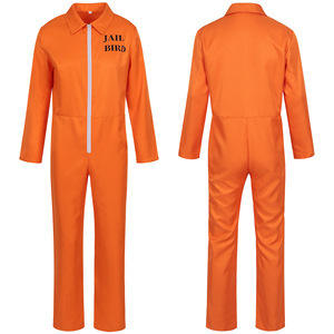 Costume de déguisement de prisonnier orange pour homme adulte avec menottes, costume de cosplay, robe de soirée C006 - Product Image 3