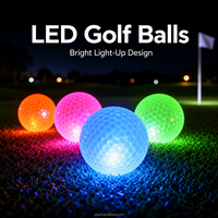 Balles de golf LED clignotantes XJT B11, 3 pièces, en Surlyn, pour le golf de nuit, avec couleurs personnalisées, vente en gros directe d'usine