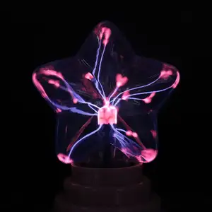 USB צורת כוכב קסם מגע רגיש מנורת זכוכית דיסקו אורות קישוט מסיבת מיני כדור פלזמה אור
