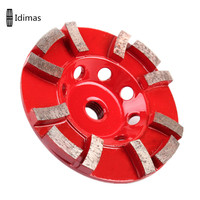 Disque abrasif diamanté LITTLE ANT CW1088 de 5 pouces (125 mm) à segments en éventail, grain grossier, liant métallique, pour le débavurage