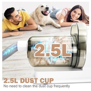 Kit Profesional de Aseo para Mascotas 5 en 1, Cortadora de Pelo para <span class=keywords><strong>Perros</strong></span>, 99% de Succión, Alta Potencia, Bajo Ruido, ABS, Voltaje Universal - Product Image 4