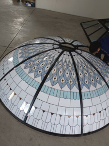 Cúpula de Vidrio Tiffany Sólido Personalizada Directamente de Fábrica para Decoración de Techo y Iluminación de Paisaje para Hotel/Villa - Product Image 6