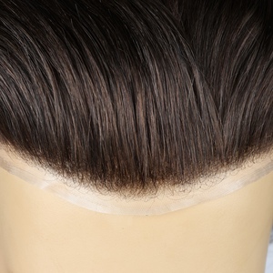 Pelucas de Cabello Humano Mono Súper Finas de 0.12 mm para Hombre, Sistema Capilar Masculino, Toupee para Hombre, Color Natural de Fábrica - Product Image 2