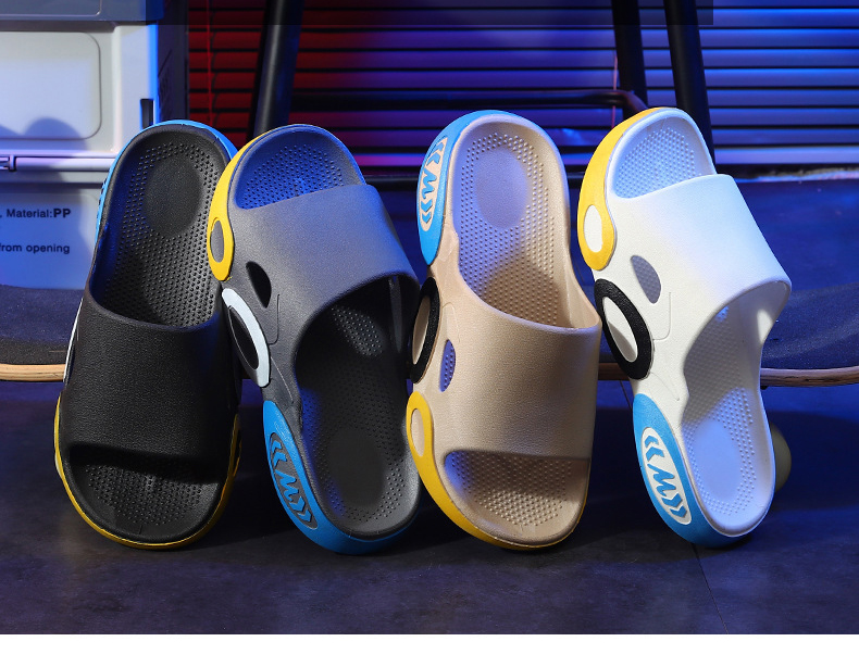 Summer Men's Slippers Women Home Slippers Indoor Bathroom Non Slip Slides Couple Platform Sandals