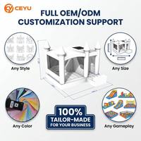 Ceyu Commercial Inflatable Gamer Water Slide Bounce House Headset Controller Neon Bouncer Kids Fun Backyard Party Wholesale