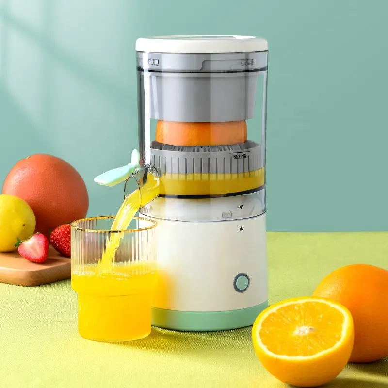 無料カスタムロゴ多機能家庭用自動ポータブルUsb電気オレンジジュース抽出器