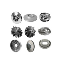 Turbine de compresseur à jet RC, roue à aubes en acier inoxydable personnalisée, fabriquée selon des dessins de précision par procédé de fonderie de précision