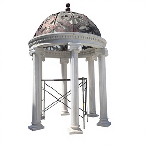 Gazebo de jardin de luxe en marbre avec toit en métal, design européen moderne, durable et écologique - Product Image 6