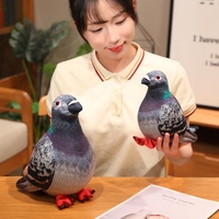 Peluche personnalisée réaliste en forme de pigeon, jouet en peluche bionique, oiseau simulé pour les zoos, les boutiques de cadeaux et la vente en gros