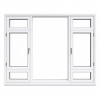 Fenêtres à battants en vinyle/UPVC de qualité constructeur, design français, verre trempé, écoénergétiques, certifiées Energy Star, pour cuisine et salle de bain