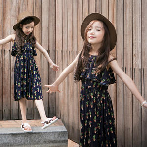 Robe d'été décontractée pour filles, longueur genou, écologique et respirante, pour le marché américain - Product Image 1