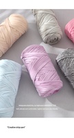 200g Nouveau Fil Acrylique Mélangé Fantaisie Super Épais Teint pour Tricot Manuel DIY, Tissage, Sacs, Tapis et Tapis de Sol Épais