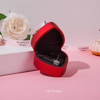 Boîtes à bijoux personnalisées, boîte à bijoux en forme de cœur avec rose éternelle, boîte de présentation de bijoux en plastique transparent, boîte cadeau pour la Saint-Valentin