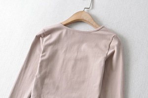 Donne Femminile Manica Lunga <span class=keywords><strong>Elegante</strong></span> Nuovo Ufficio Della Signora Della Camicia Camicetta da Donna Girocollo Base All'interno di Alta - Product Image 5