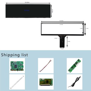 Panel de visualización Lcd de 12,6 pulgadas, barra de pantalla táctil, pantalla Lcd elástica, pantalla Lcd Tft con placa de controlador, 1 unidad - Product Image 4