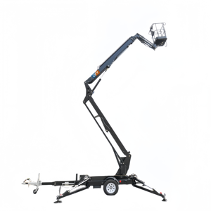 Plateforme élévatrice hydraulique à nacelle de 24 m, norme européenne, télescopique, électrique, rotation à 360°, multi-carburant, nacelle élévatrice remorquable - Product Image 6