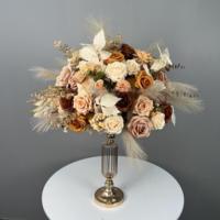 Décoration de mariage, arrangement floral, centre de table de mariage, lavande et ensemble de centres de table, boule de fleurs blanches