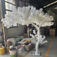 Arbre artificiel de cerisier en fleurs de grande taille pour intérieur et extérieur, décoration de mariage et de fête, haute simulation, cerisier en fleurs blanc et rose