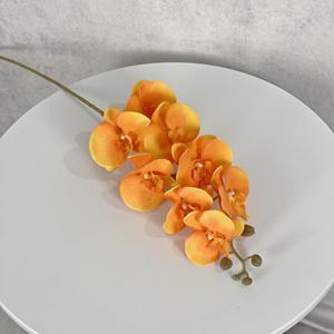 ดอกกล้วยไม้ฟาแลนนอปซิสประดิษฐ์ 8 หัว ช่อดอกไม้ผ้าไหม คุณภาพสูง เหมาะสำหรับตกแต่งงานแต่งงานและตกแต่งบ้าน - Product Image 4