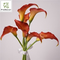 Hochwertige 60CM Künstliche Weiße Weiche Plastik-Rosa Calla-Lilie Realistische Blume für Hochzeit Wohnzimmer Tisch Heimdekoration