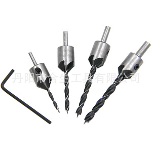 Mr <b>Drill</b> 7 Pcs Countersink <b>Drill</b> <b>Bit</b> Set Hss Steel Woodworking With Round Handle Bright Finish - Product Image 4