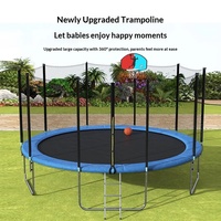 Trampoline d'extérieur pour enfants de 5 à 16 pieds avec filet de sécurité en PE, fabriqué sur mesure pour un usage domestique