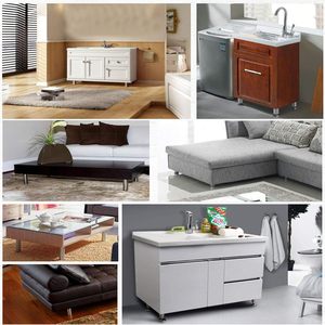 Patas Ajustables Modernas de Acero Inoxidable Plateadas de 3 Pulgadas de Diámetro para Muebles, Patas de Repuesto para Gabinetes de Cocina, Sofás, Estantes y Mesas - Product Image 5