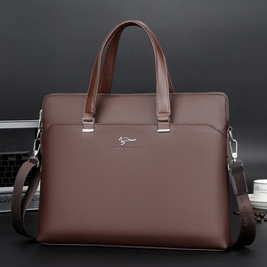 Túi xách nam da PU 2024, đeo chéo một bên vai, cặp đựng laptop công sở, phong cách thời trang, giản dị - Product Image 3