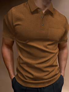 เสื้อโปโลผ้าฝ้ายพีมาเนื้อนุ่มปักลายขายส่งสำหรับผู้ชายไซส์ใหญ่ เสื้อโปโลถักแบบเรียบ รับปักโลโก้ตามสั่งสำหรับผู้ชาย - Product Image 3