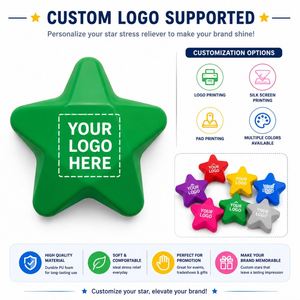 Custom logo Events Schools Brand Giveaways PU Foam Star Stress Relief Toy Soft Slow <b>Rebound</b> Squeeze Star Promotional Gift - Product Image 4