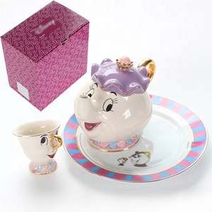 Juego de Taza <span class=keywords><strong>y</strong></span> Plato de Cerámica Archie de <span class=keywords><strong>La</strong></span> <span class=keywords><strong>Bella</strong></span> <span class=keywords><strong>y</strong></span> <span class=keywords><strong>la</strong></span> <span class=keywords><strong>Bestia</strong></span>, Taza de Té de Porcelana Pintada, Sra. Potters - Product Image 1