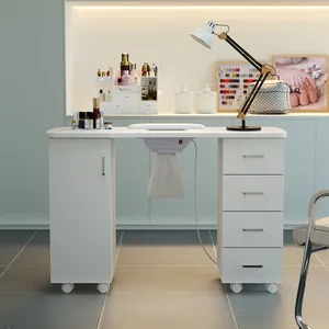 Table de manucure moderne avec collecteur de poussière et repose-poignet. Table de manucure professionnelle dans un salon de beauté. Mobilier de salon de beauté - Product Image 4