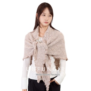 Fascia alta donna maglia triangolo scialle tinta unita autunno inverno ispessito leggero mantello <span class=keywords><strong>esterno</strong></span> di lusso per i viaggi - Product Image 6