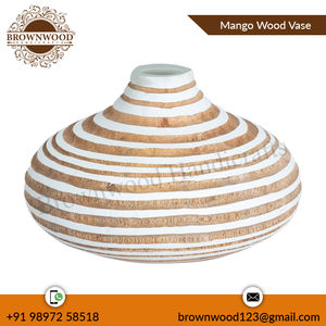 Vase en bois de 4X4X8 pouces, fait à la main, couleur Antique blanche, décoration de la maison, Premium, pour le salon, au meilleur prix, 4 pièces - Product Image 3