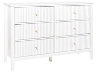 Meubles de chambre à coucher personnalisés en usine Commode en bois à 6 tiroirs Placards Unités de stockage Organisateur
