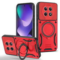 Casing Cincin Magnetik Berputar 360 untuk INFINIX SMART 20 Desain Armor Tugas Berat TPU PC yang Lembut dan Kuat dengan Penutup Kamera Geser Baru