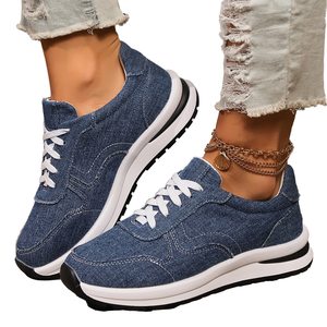 2025 New Fashion Students Breathable Comfortable <b>Canvas</b> Shoes Height Increasing Lace-up Walking Shoes for Autumn/Spring/Summer - Product Image 1