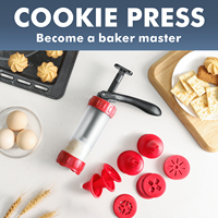 Noël Biscuit Maker Machine Set Press Cookies Moule Pistolet Diy Pâtisserie Extrudeuse Tuyauterie Cookie Press Kit