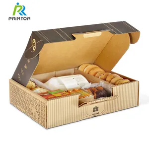 Custom Take Away Box Take Out Large Square Folding Restaurant Fast Food Packaging For Sandwich Lunch Packing Burger