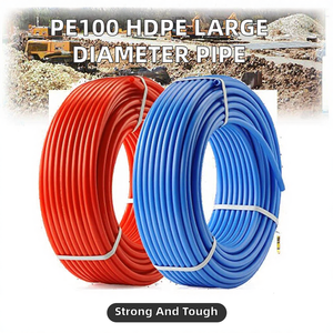 ท่อ PE100 HDPE สำหรับน้ำ ตามมาตรฐาน ISO 4427 แบบเชื่อมชน  ท่อโพลีเอทิลีนขนาดเส้นผ่านศูนย์กลางใหญ่ สำหรับการชลประทาน - Product Image 2
