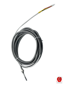 Sonde de température à capteur frontal flexible anti-pliage avec gaine en acier inoxydable ondulé Pt100 RTD WZPM2-211-E OEM ODM IP66 - Product Image 1