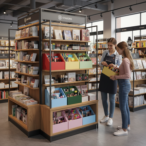 Boîtes de rangement en bois empilables de petite taille pour entrepôt, plusieurs options de couleurs - Product Image 2