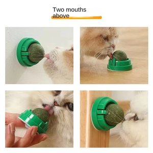 Bola de hierba gatera de plástico duradera y respetuosa con el medio ambiente, resistente a mordeduras de mascotas, limpieza de dientes molares, alivio del aburrimiento, autollamido para gatitos - Product Image 5