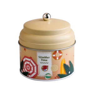Round tin metal retro box for tea bags printable tin box