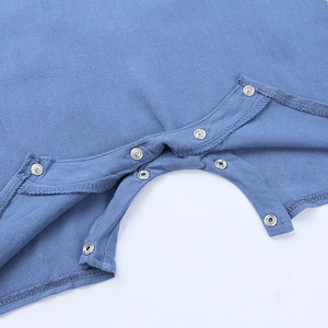 Pyjama d'été pour garçons en bas âge, 100% coton biologique, manches courtes, barboteuse à bandes, combinaison, salopette - Product Image 6