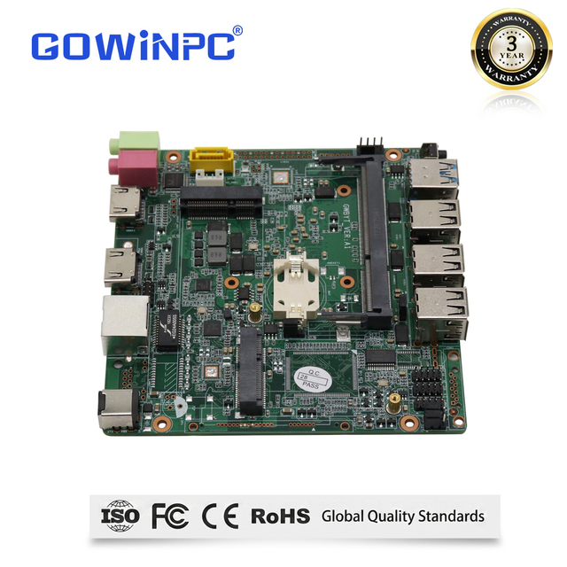Intel Bay Trail Celeron J1900 Series Industrial ITX Embedded Motherboard 120x120mm DDR3 Single Channel Dual for 8 USB Win7 Win10