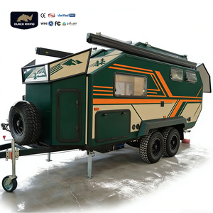 Remolque de Campamento Económico, Remolques de Viaje Todoterreno, Suspensión Independiente, Ligero, Impermeable, Tanque de <span class=keywords><strong>Agua</strong></span> de 200 L para Acampar al Aire Libre - Product Image 1